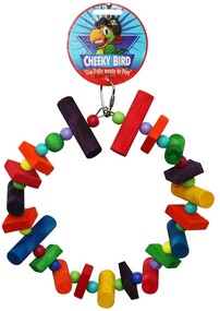 Wood & Bead Circle Bird Toy Medium