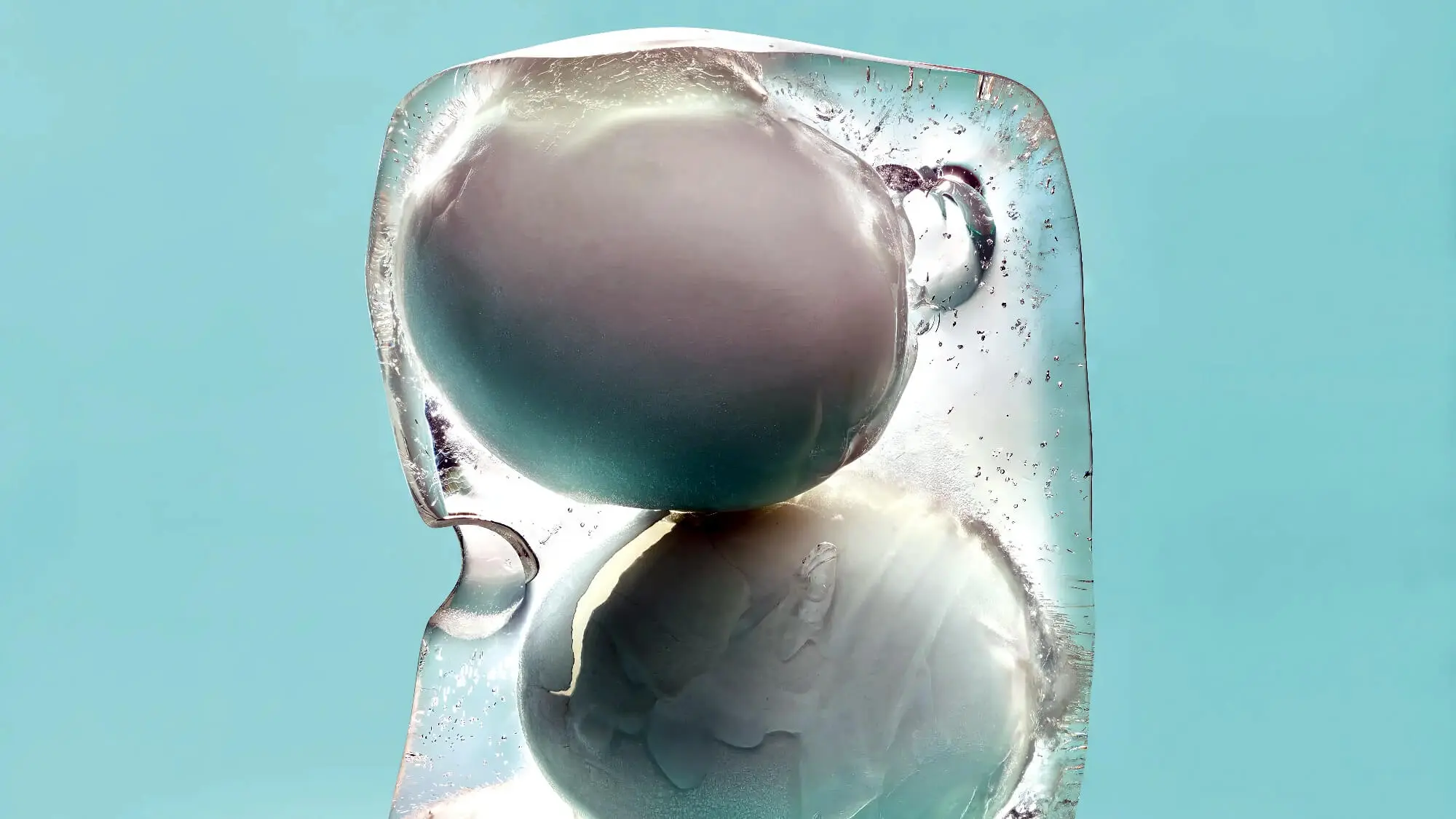 Frozen Eggs In Water Frozen Eggs In Water