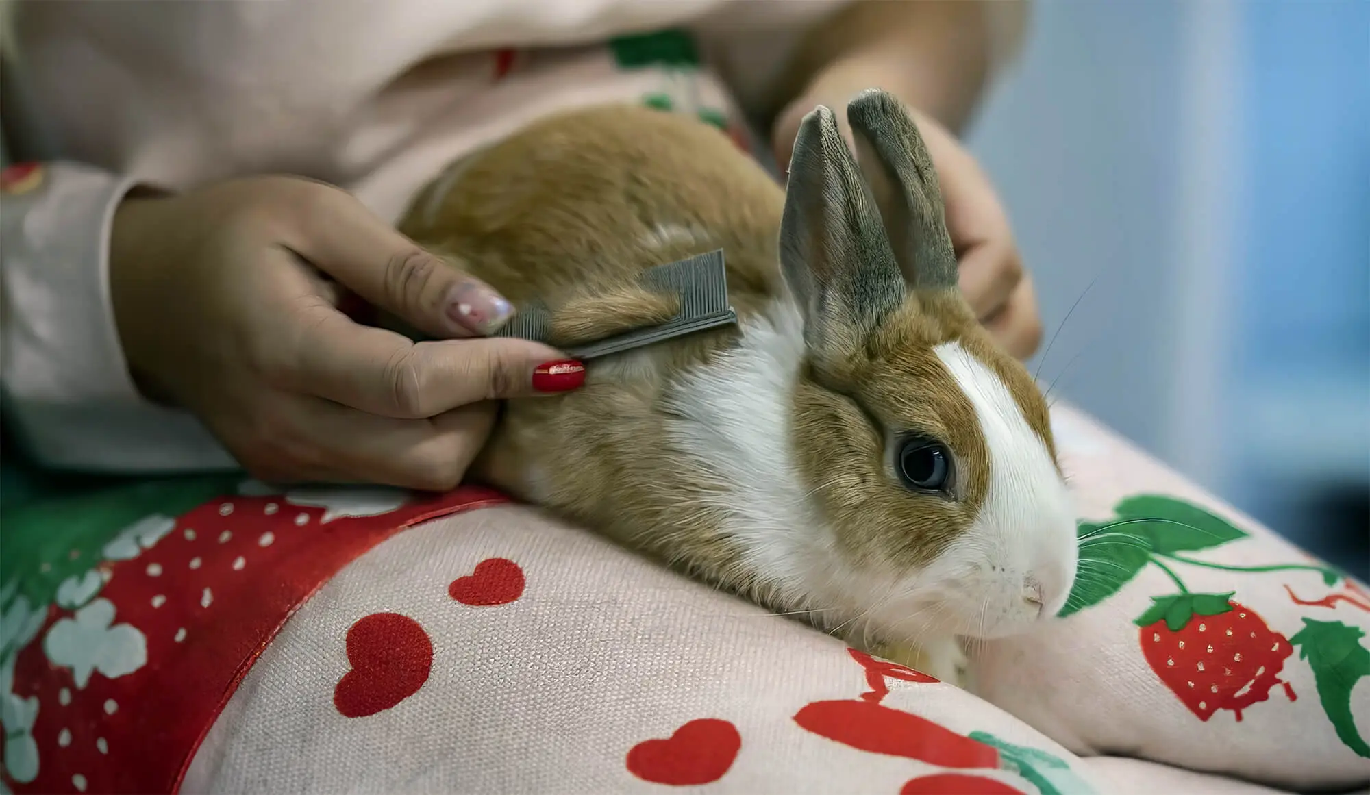 Grooming Pet Bunny Brown Grooming Pet Bunny Brown