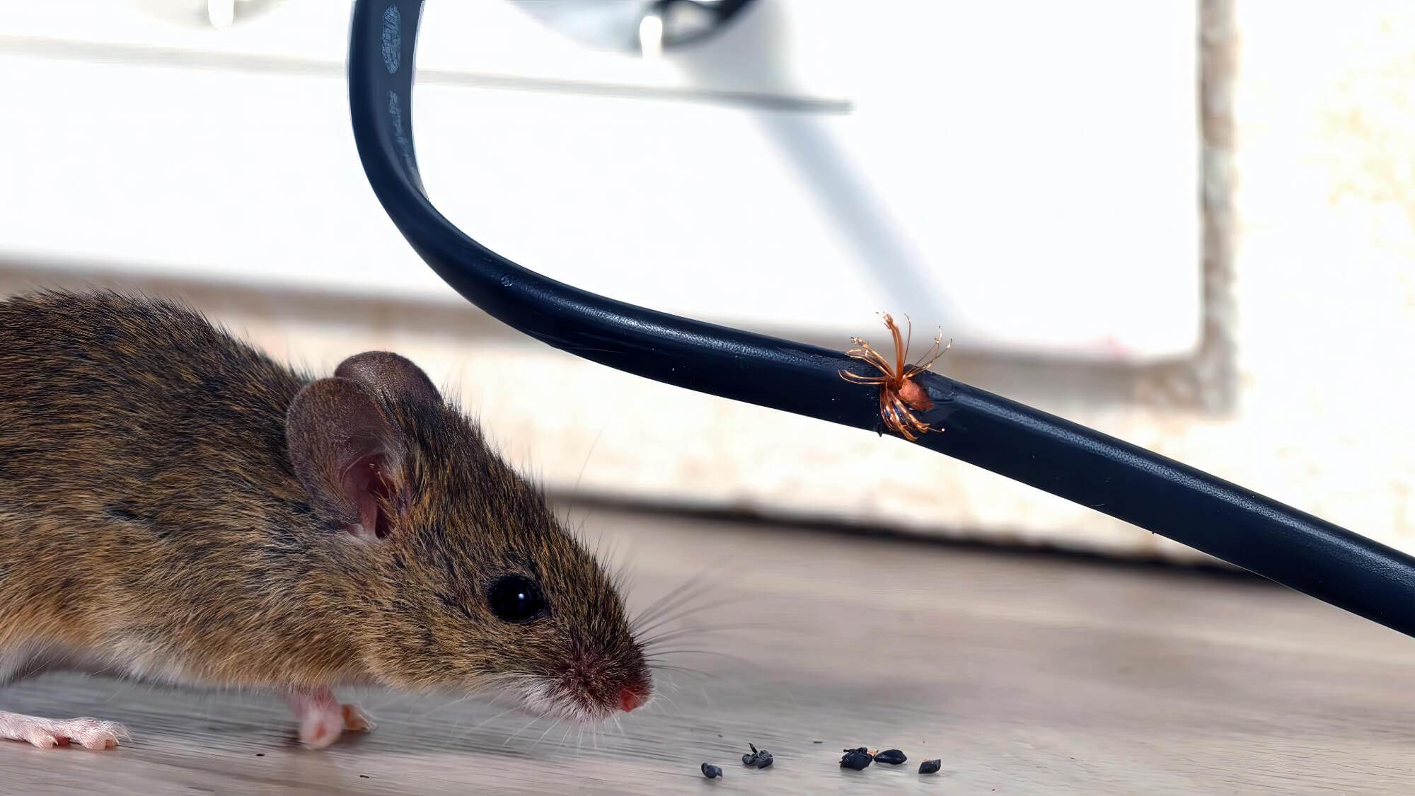 House Mice Beside Broken Wire