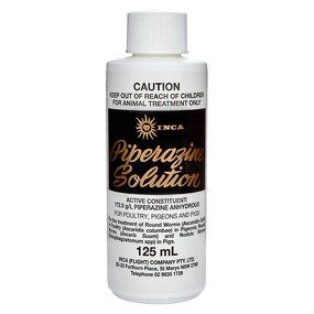 Piperazine Poultry Pigeon & Pig Wormer 125ml