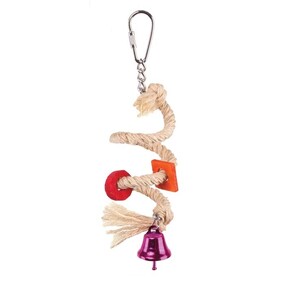 Sisal Rope & Bell Bird Toy Small