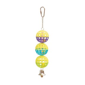 Triple Cage Ball With Bell Bird Toy Small