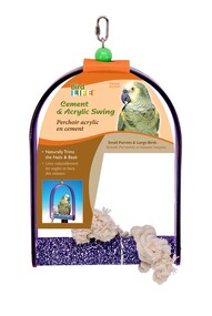 Cement Swing with Acrylic Frame Bird Toy Large
