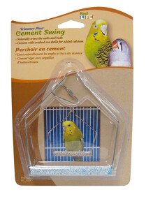 Cement Swing with Wire Frame Bird Toy 10cm
