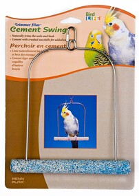 Cement Swing with Wire Frame Bird Toy 17.5cm