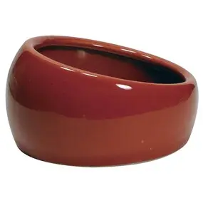 Ceramic Ergonomic Pet Dish Terracotta 120ml