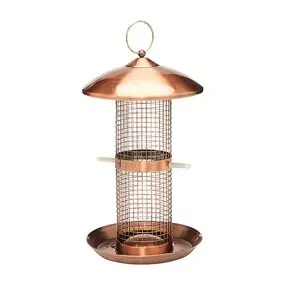 Nut & Suet Metal Bird Feeder Copper 30cm
