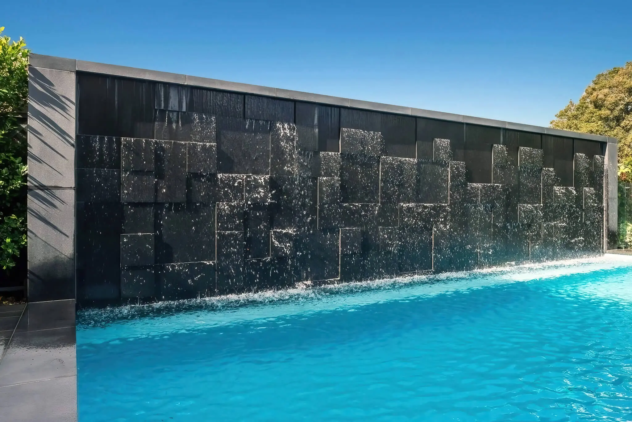 7 Best Water Feature For Your Pool The Pool Co   Water Wall Water Feature 