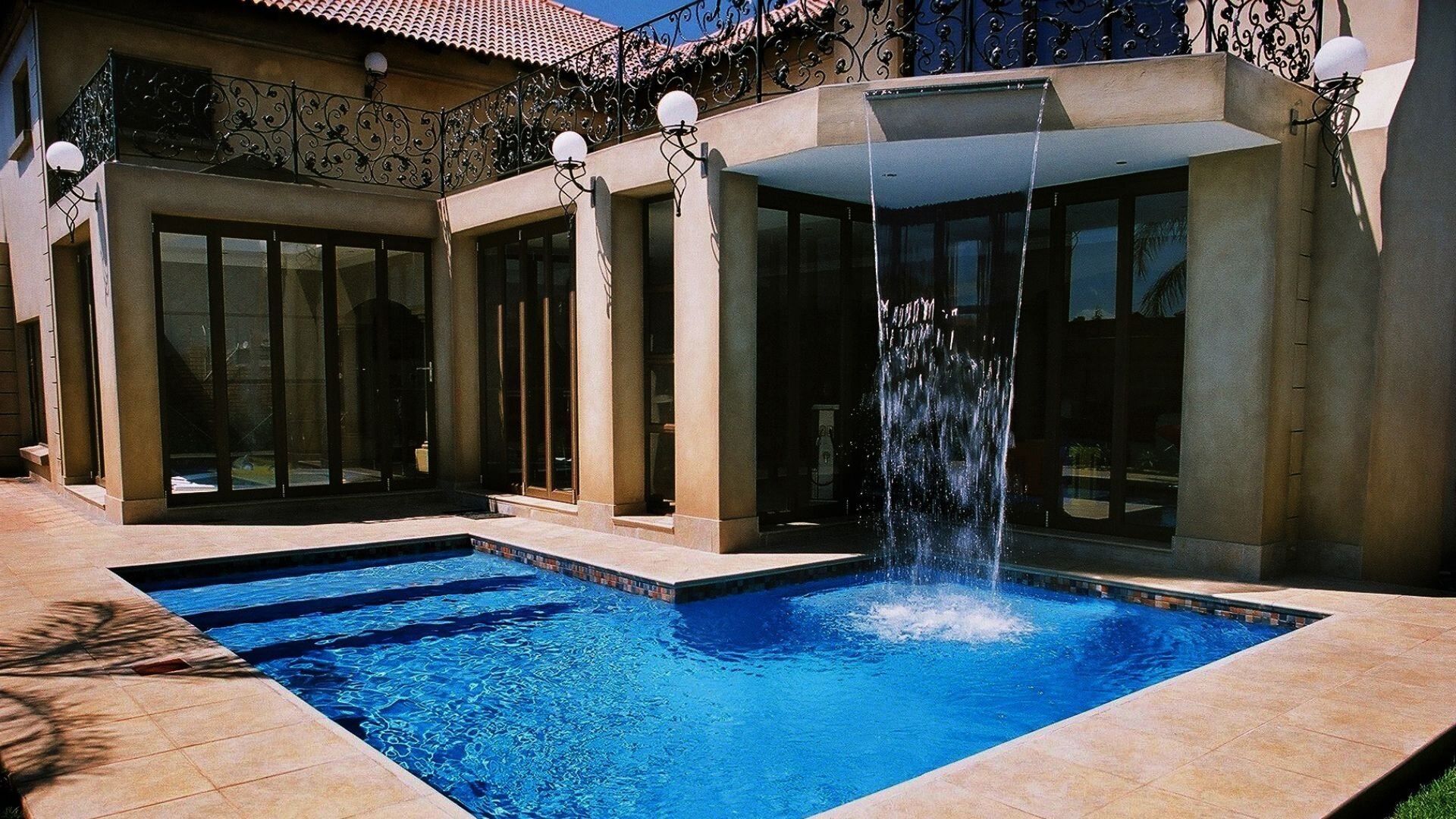 Pool With Waterfall 