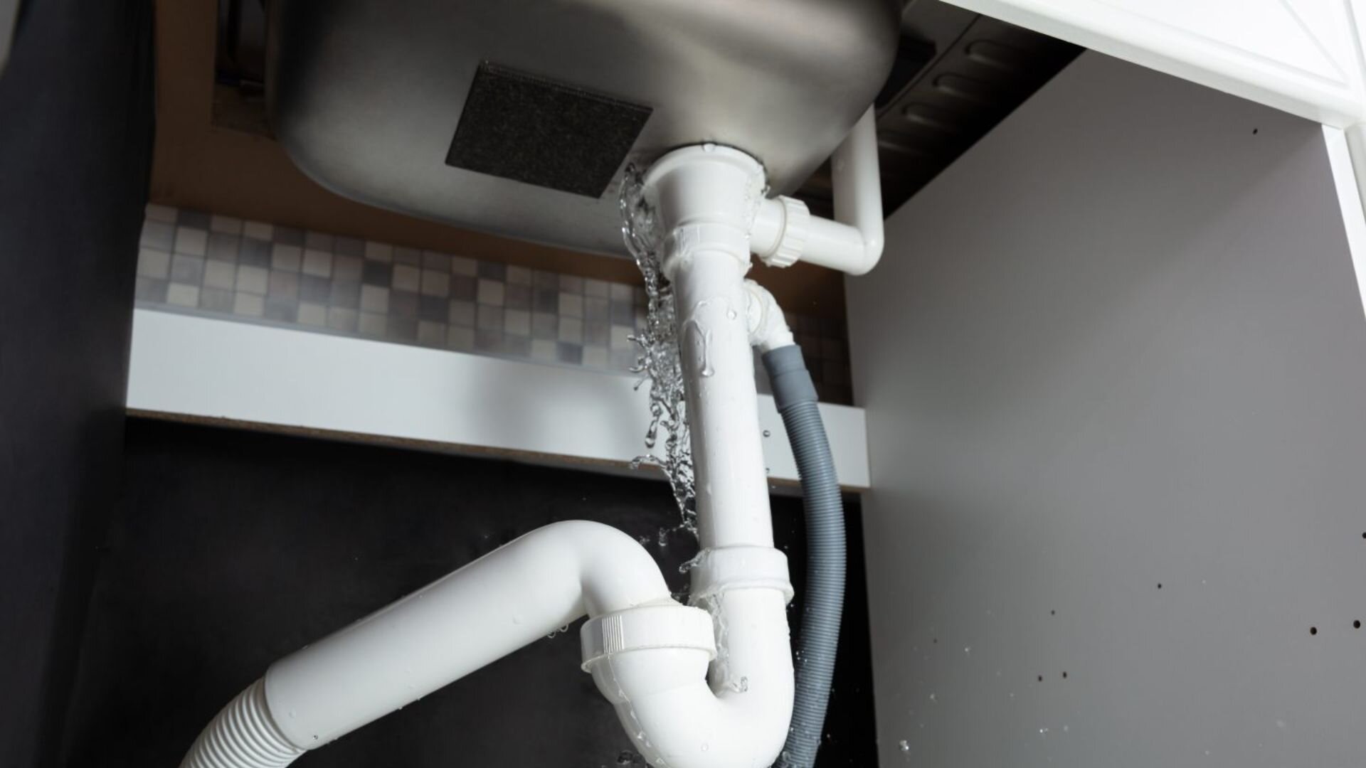 Leaking Pipe Kitchen Sink