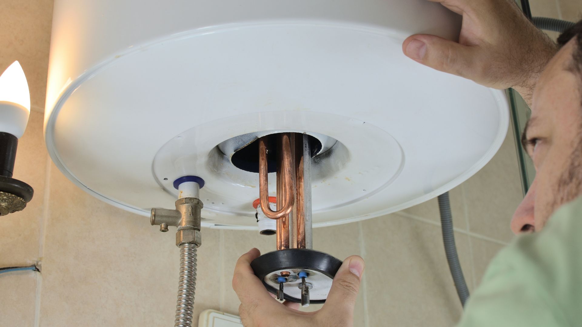 Removing Parts Flush Hot Water System