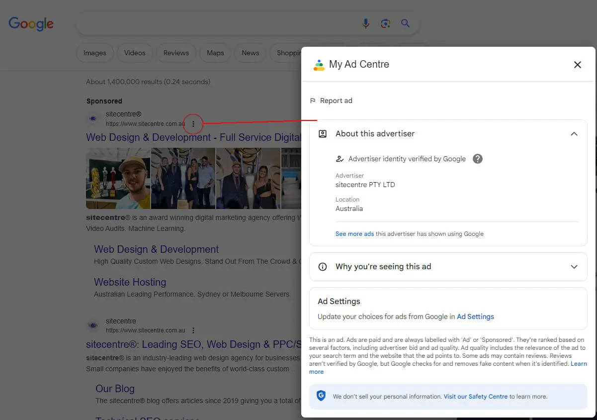 Approved Verification Serps