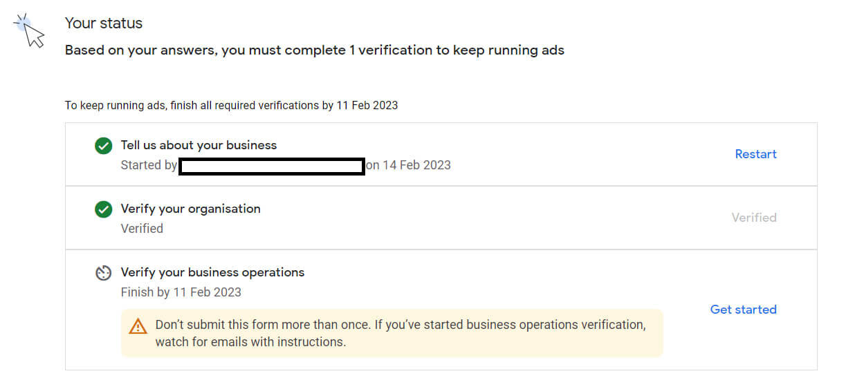 Starting Verification Process