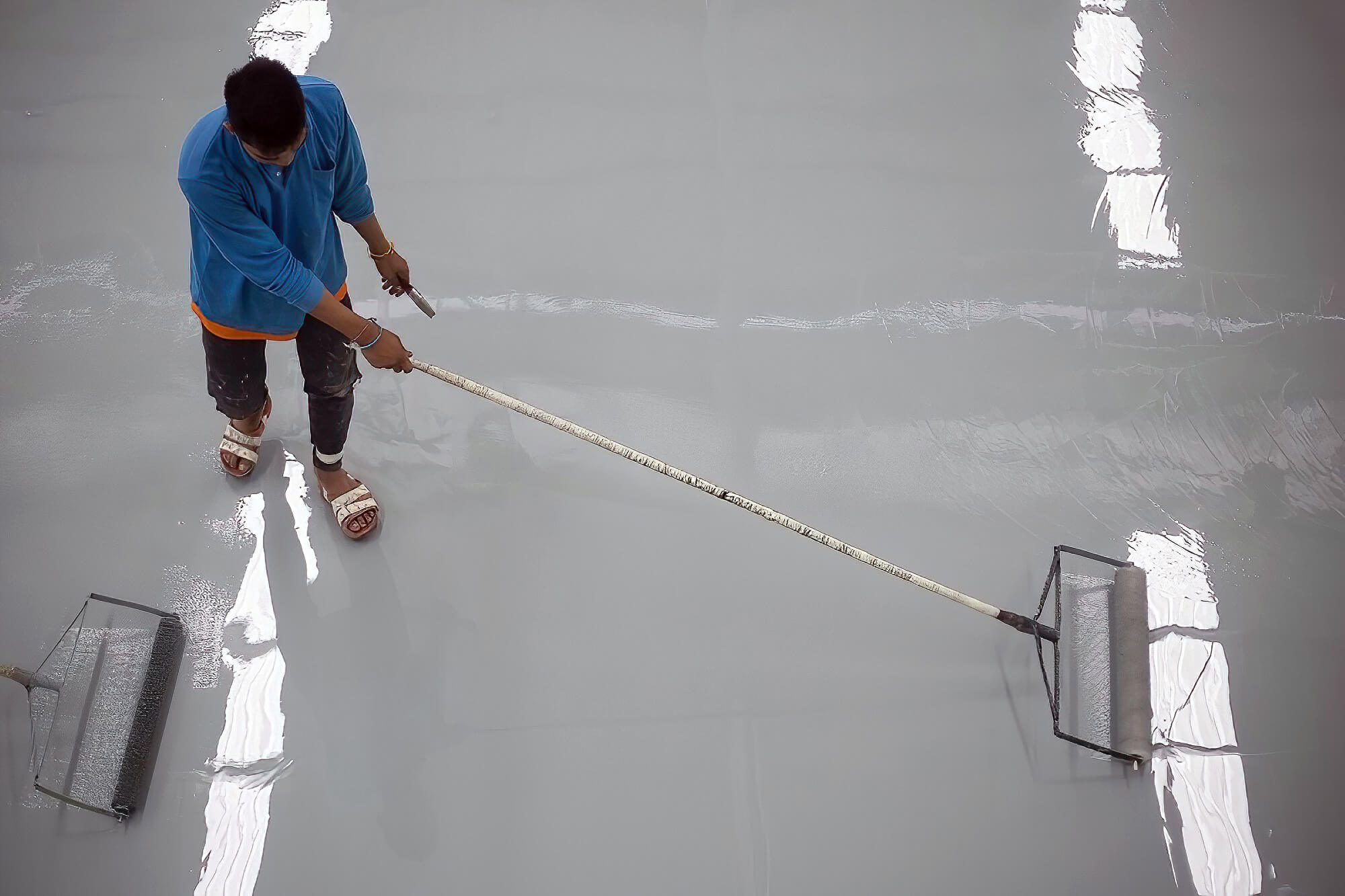 Applying Light Epoxy Coating Floor