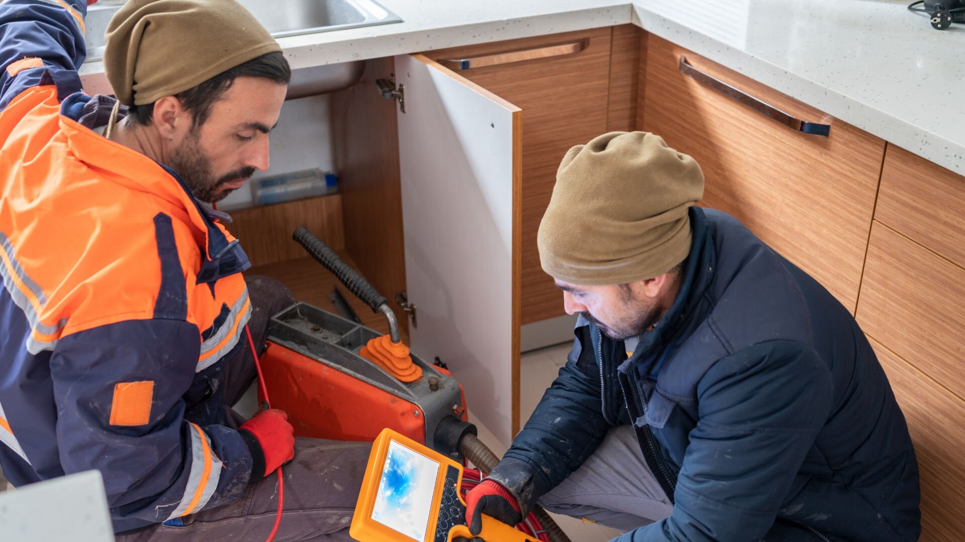 Plumbers Using Drain Camera Plumbers Drain Camera
