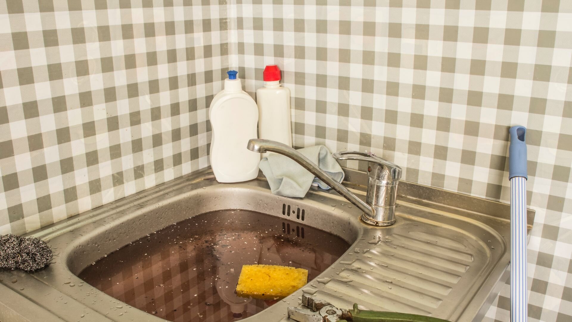 Sink Blocked Standing Water