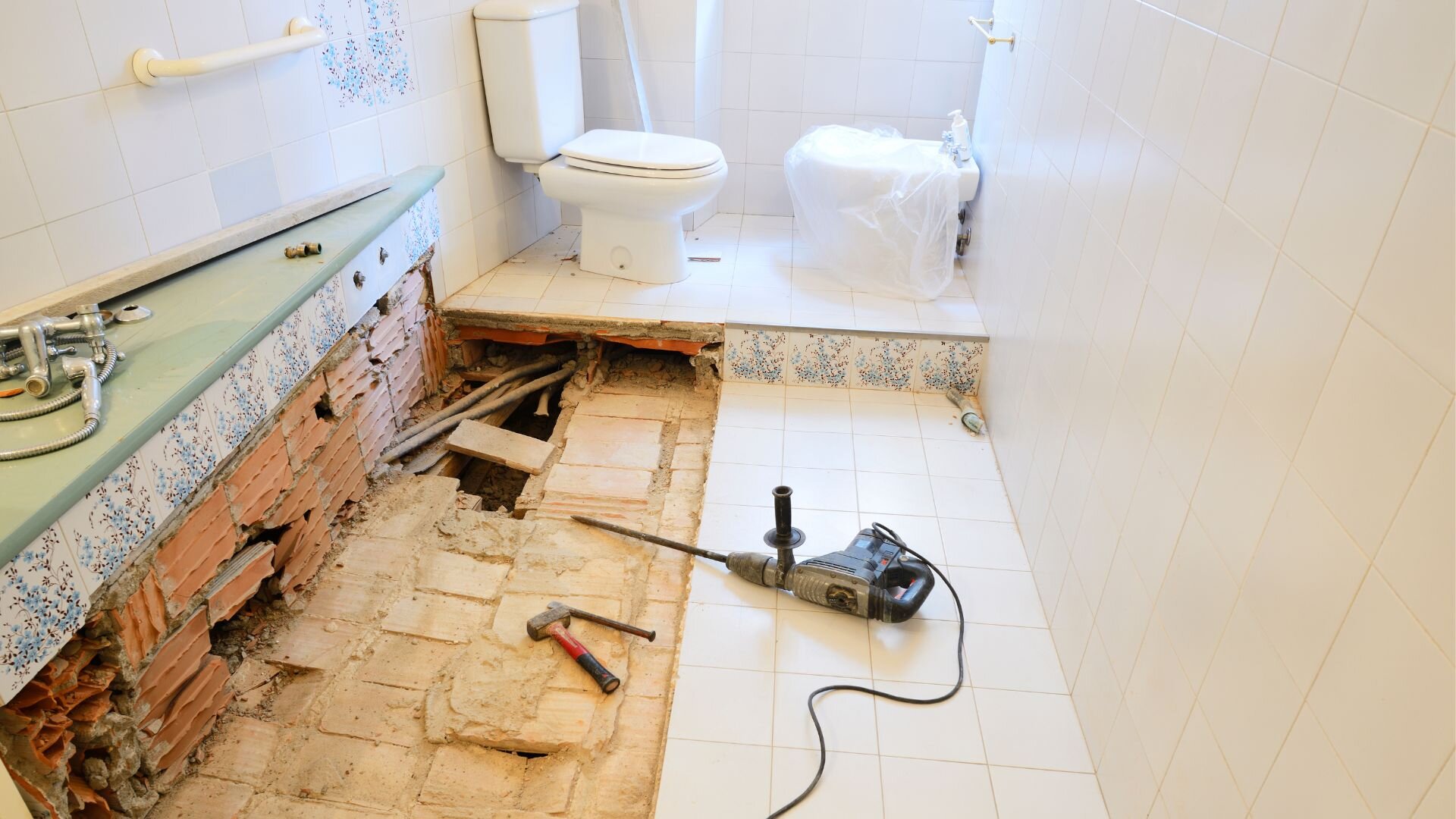 Bathroom Renovation Demolition Floor Pipes Bathroom Renovation Demolition Floor Pipes
